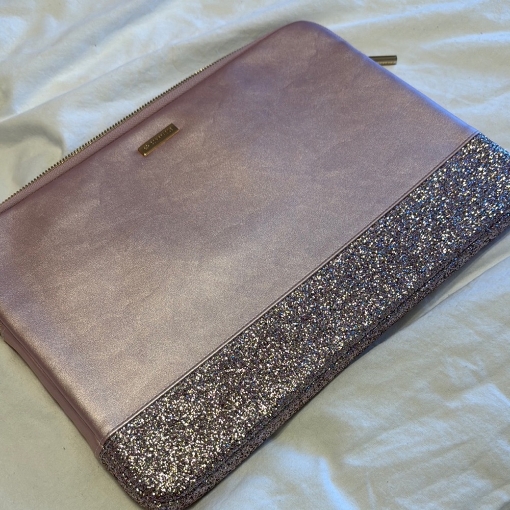 Metallic Pink Glitter Laptop Sleeve